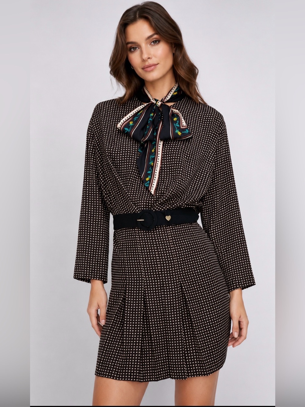 ZARA Geometric polka dots mini dress